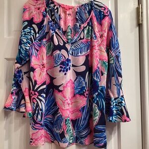 Lilly Pulitzer “Willa” tunic size large sugar mambo print